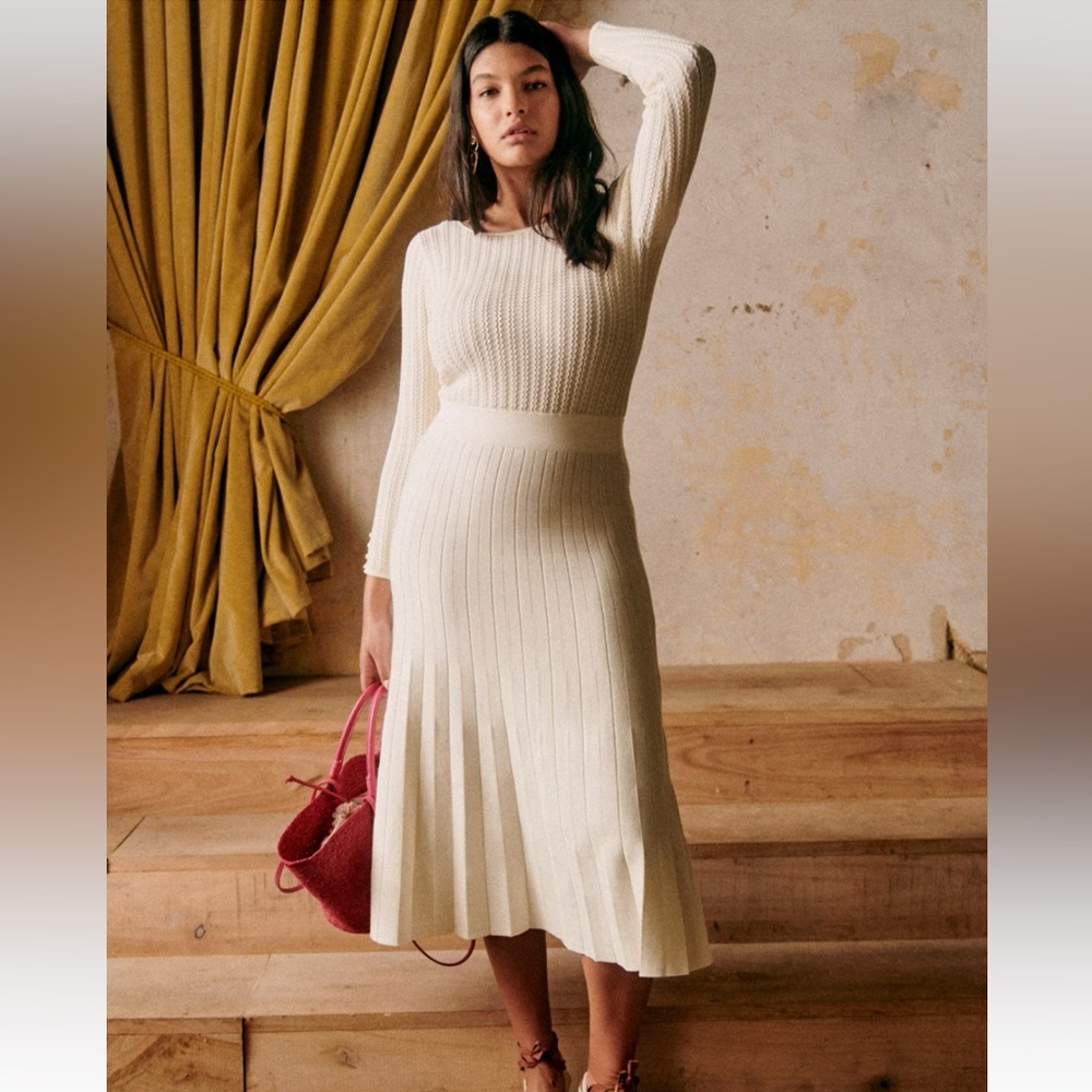 Sézane NWT Flora Dress in Ecru Size S